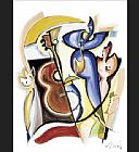Alfred Gockel Lady Plays The Blues painting